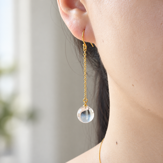 Quiet Detail · Blue Rutilated Quartz Drop Earrings