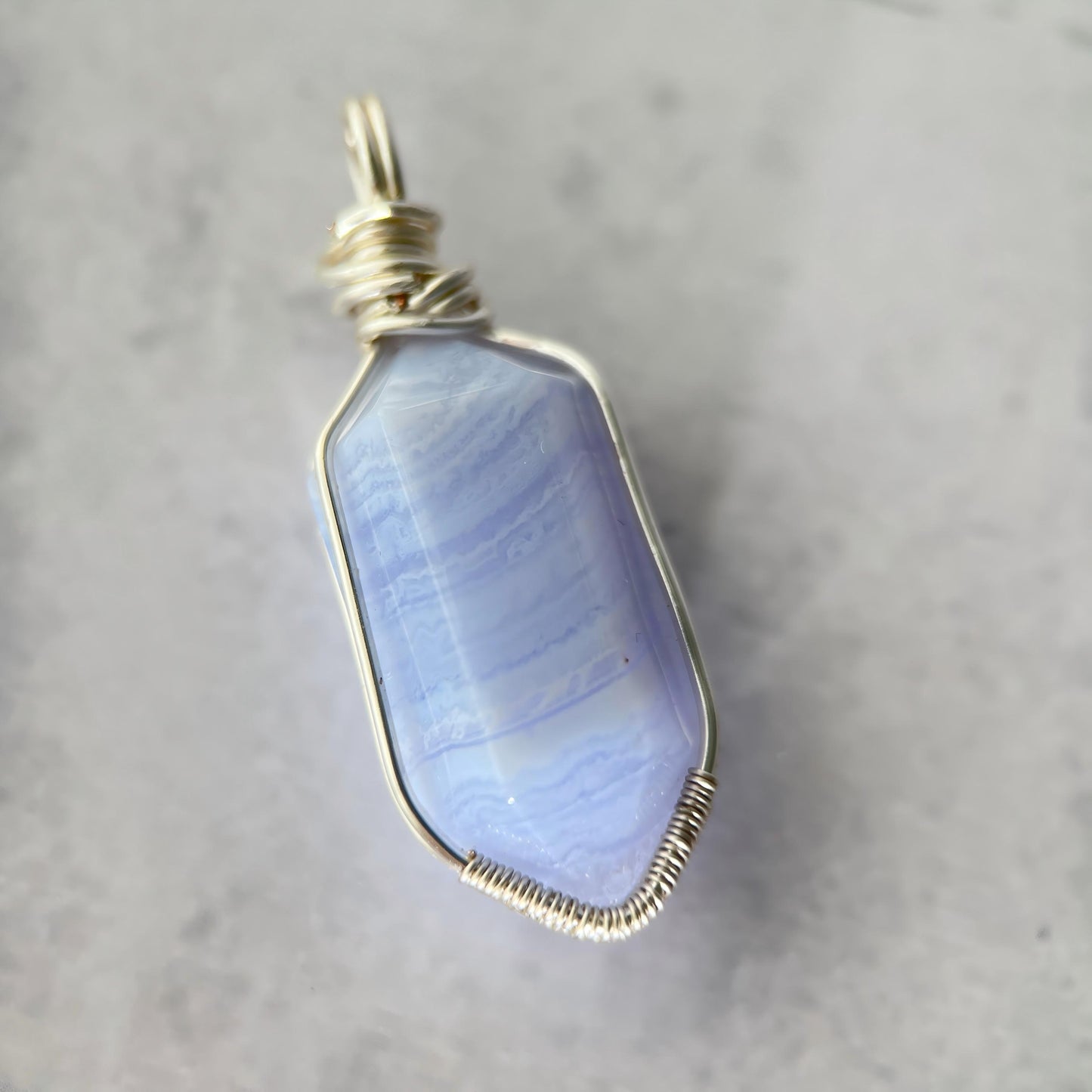 Blue Axis · Blue Lace Agate Pendant