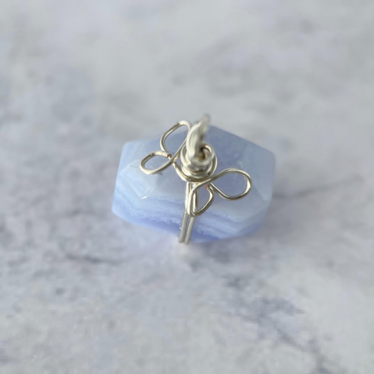 Quiet Sky · Blue Lace Agate Pendant