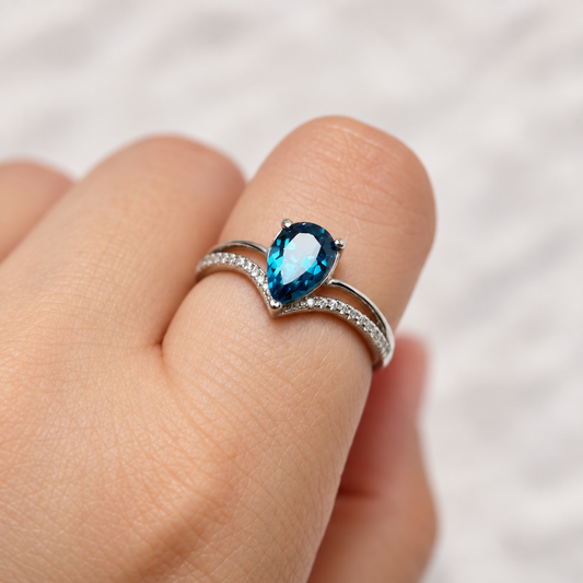 Clear Current · London Blue Topaz Ring