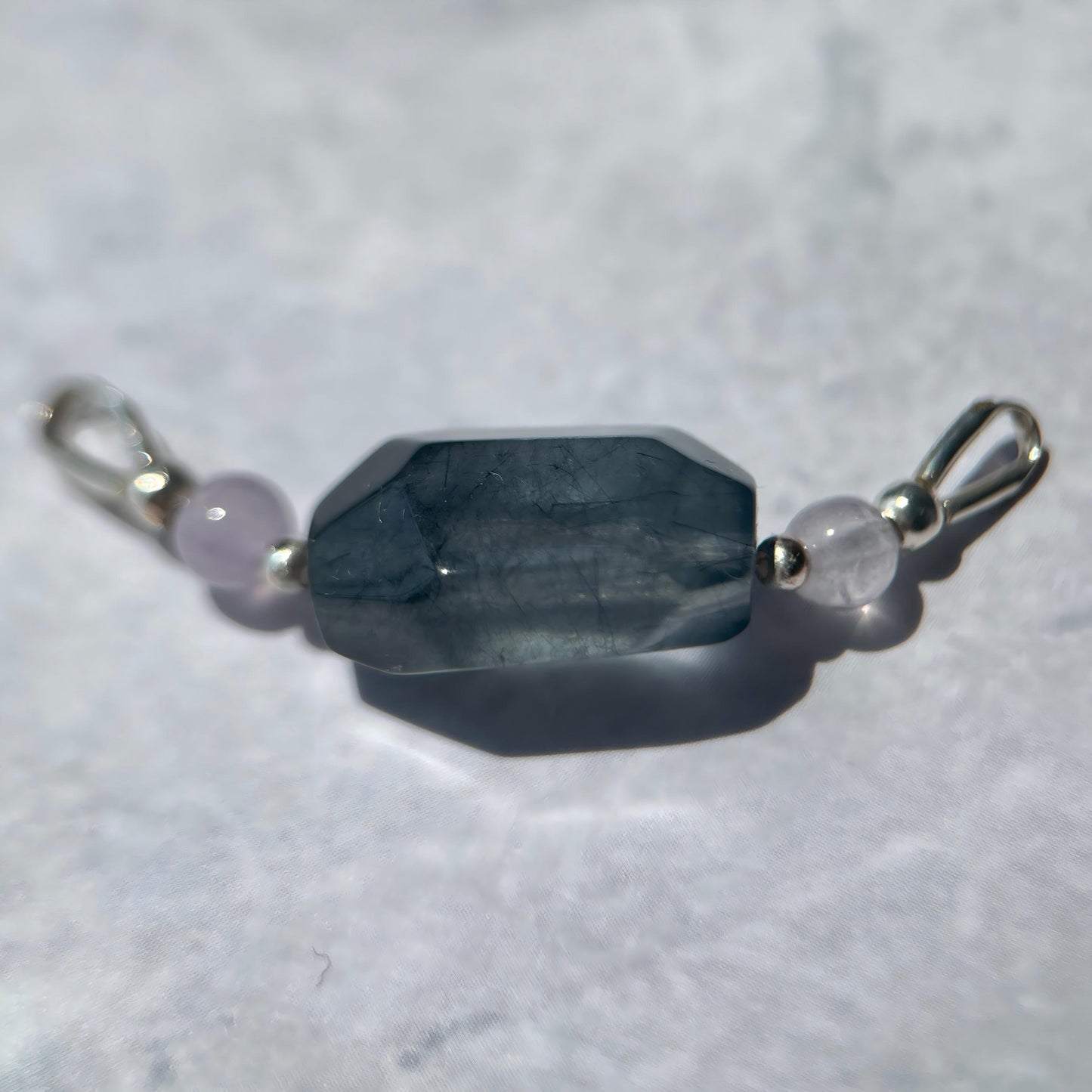 Deep Current · Rabbit Hair Quartz Pendant