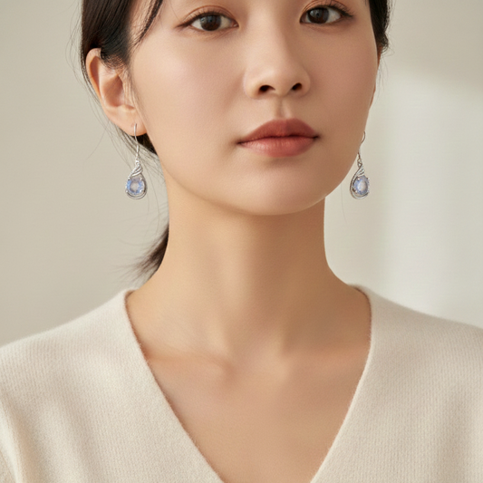 Moon Shadow · Moonstone Earrings