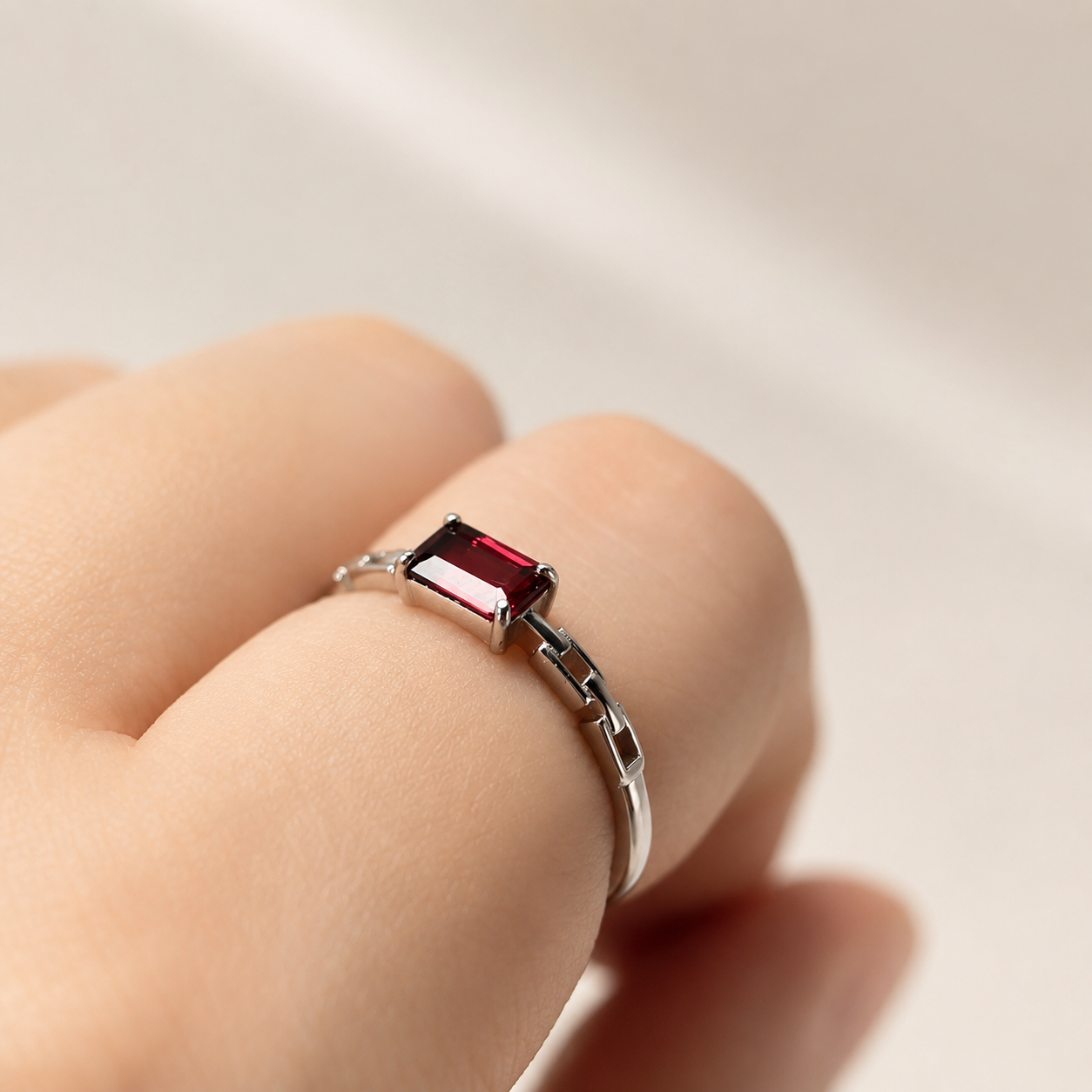 Mulberry Line · Rhodolite Garnet Ring