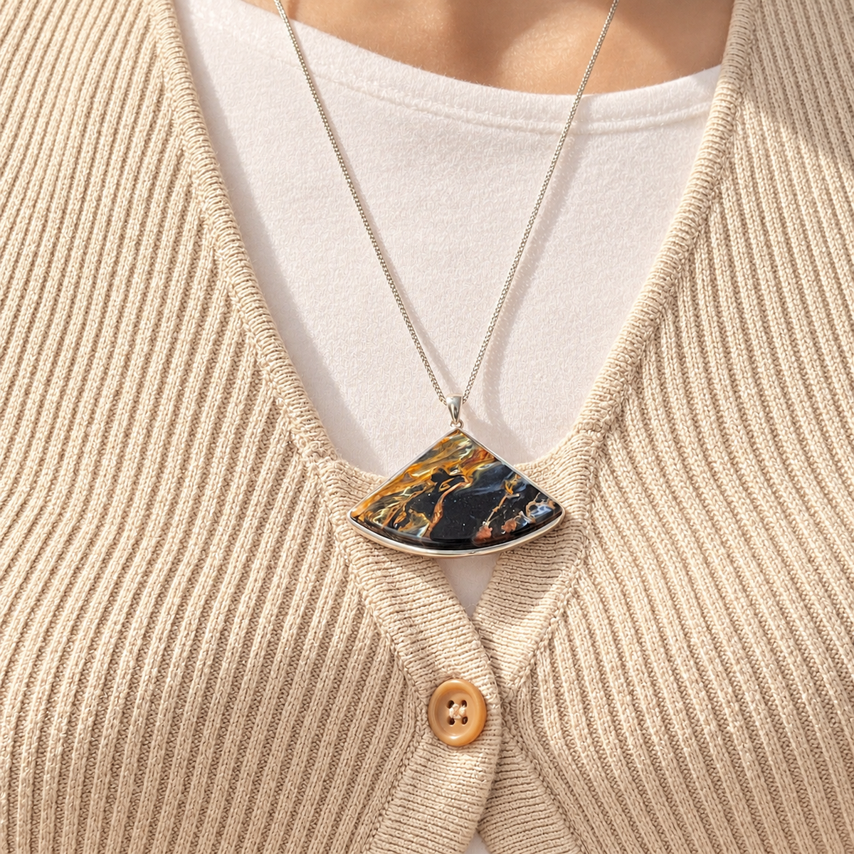 Night Terrain · One-of-a-Kind Pietersite Pendant