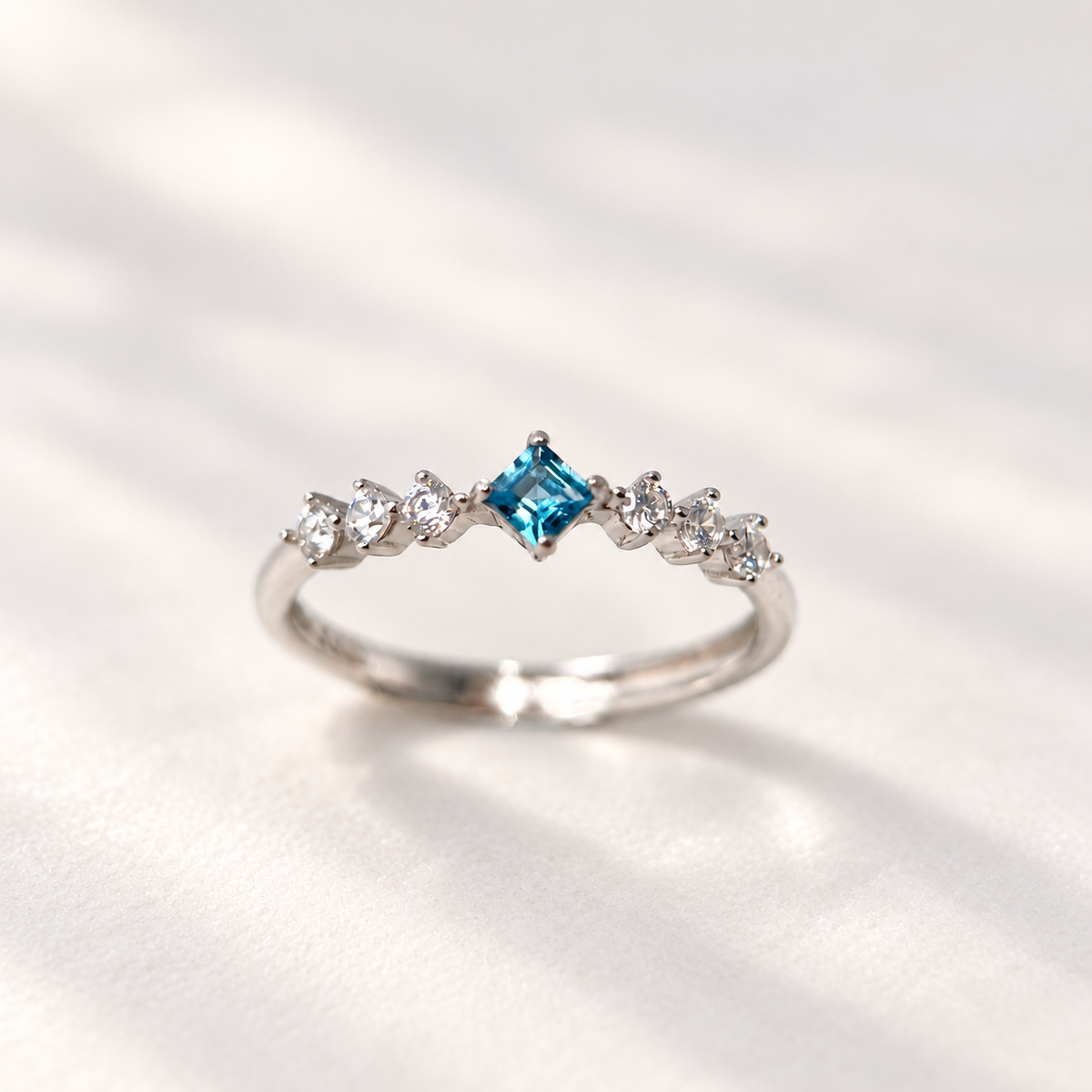 Blue Focus × Green Ease · Peridot & London Blue Topaz Stacking Ring Set