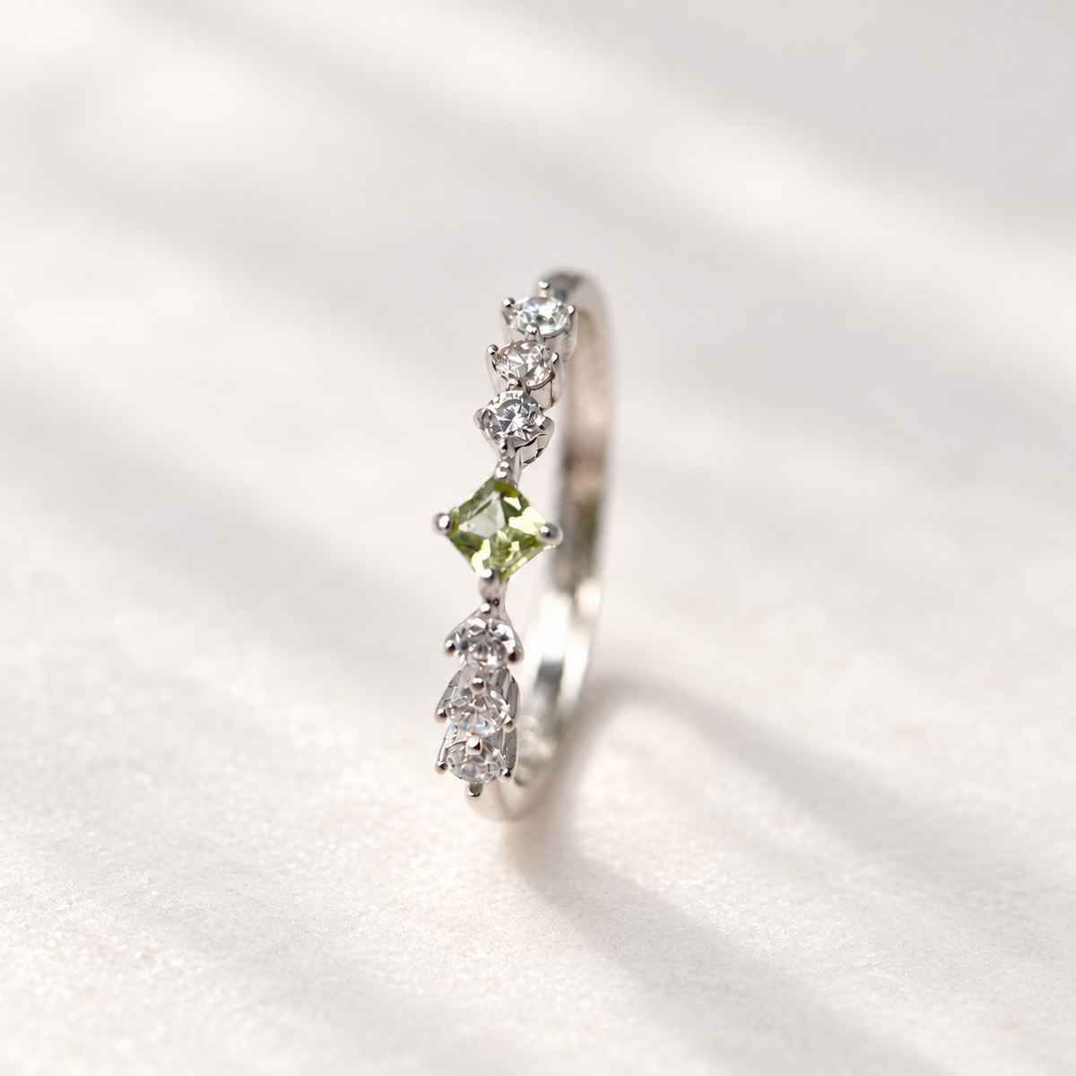 Blue Focus × Green Ease · Peridot & London Blue Topaz Stacking Ring Set