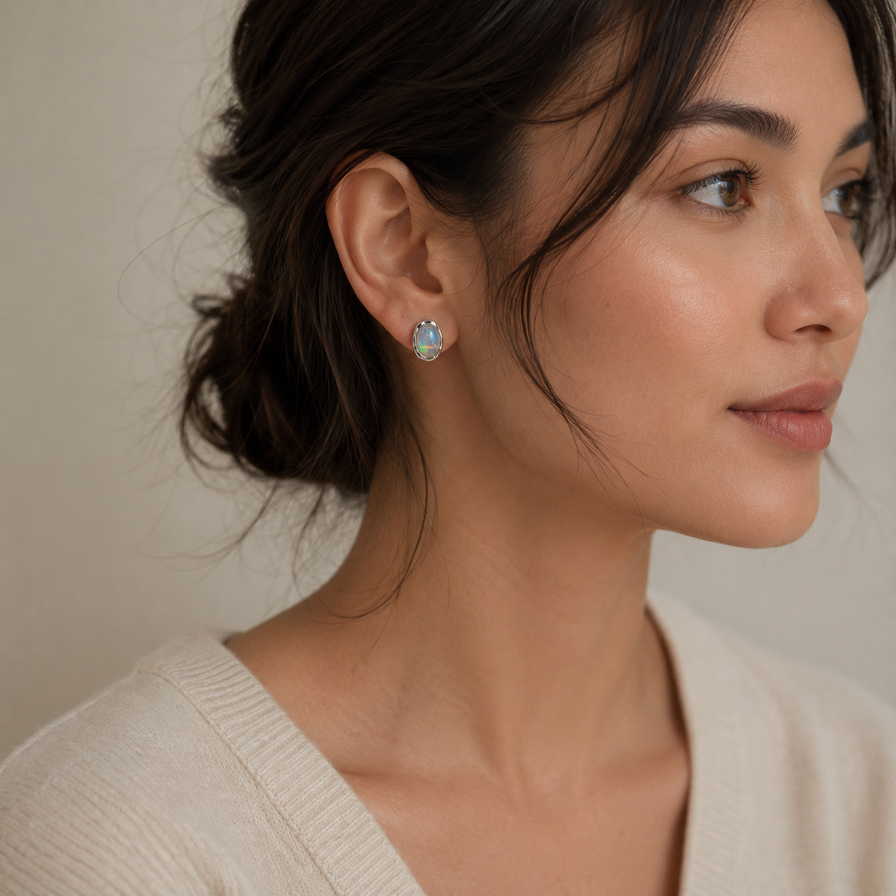 Prism Trace · Opal Stud Earrings