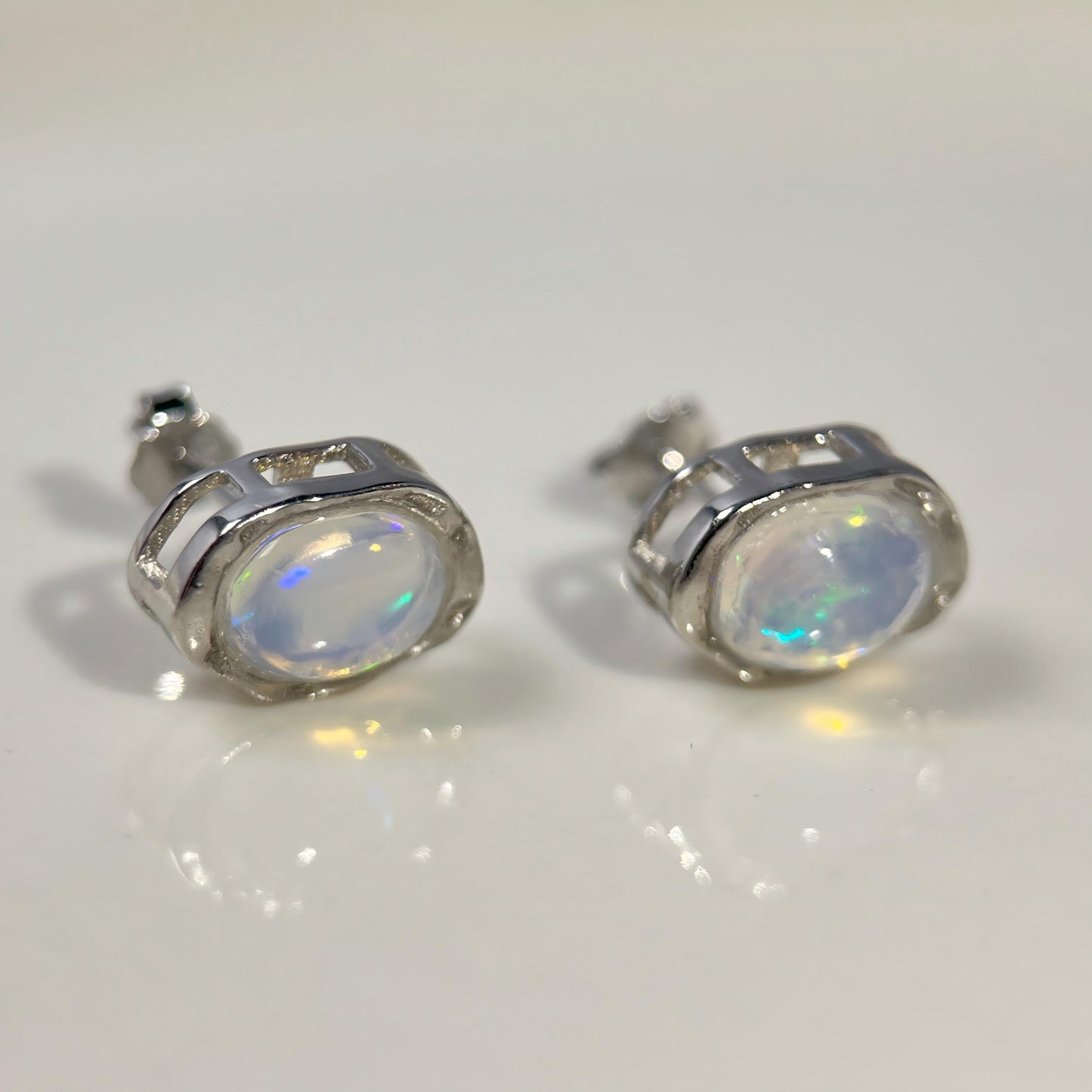 Prism Trace · Opal Stud Earrings