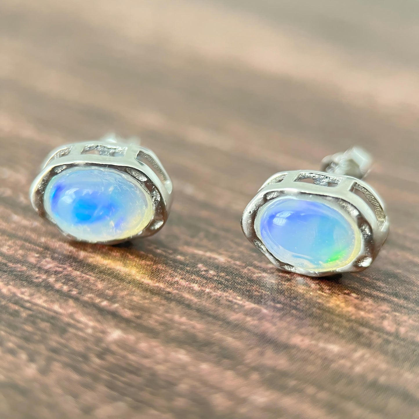 Prism Trace · Opal Stud Earrings