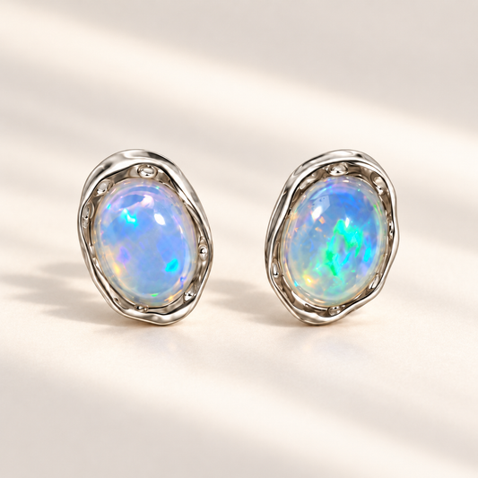 Prism Trace · Opal Stud Earrings