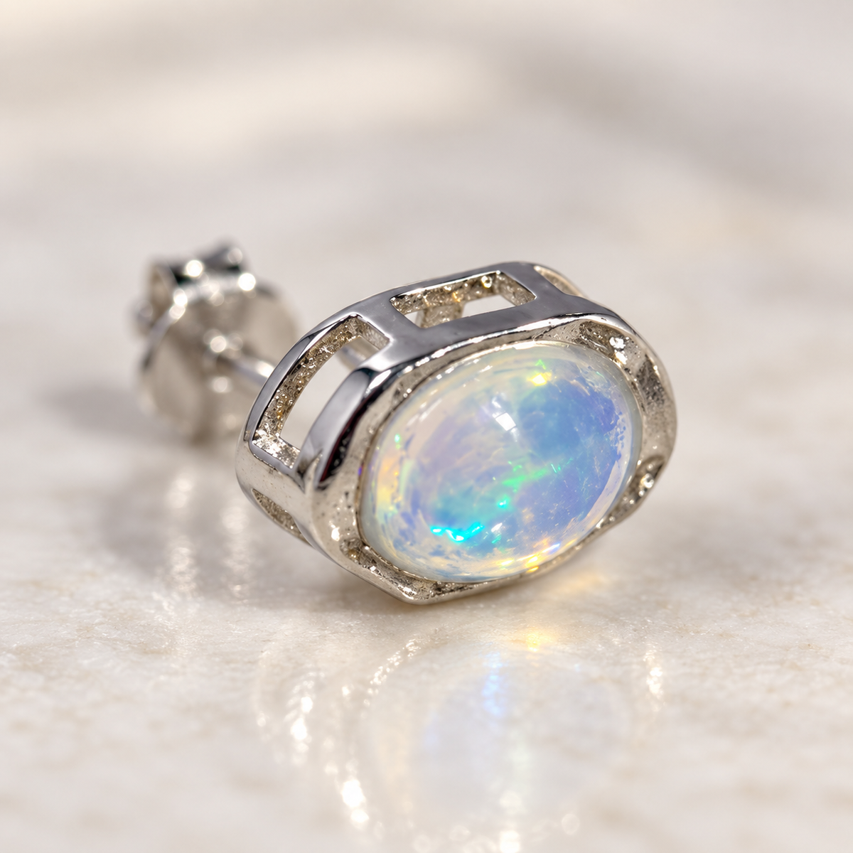 Prism Trace · Opal Stud Earrings