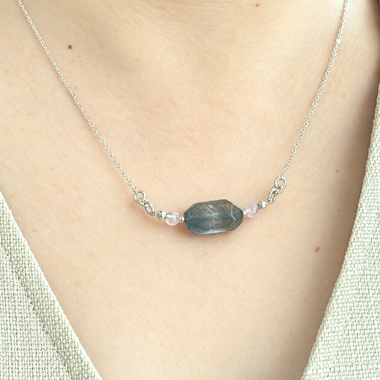 Quiet Tide · Rabbit Hair Quartz Pendant