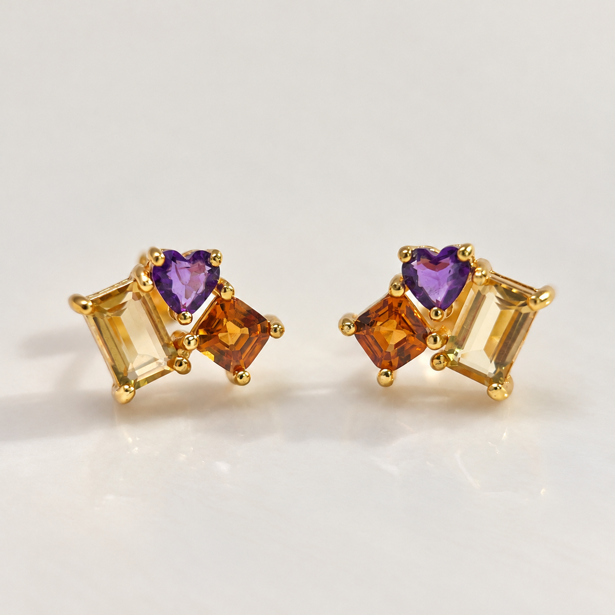 Violet Note · Multicolor Gemstone Stud Earrings