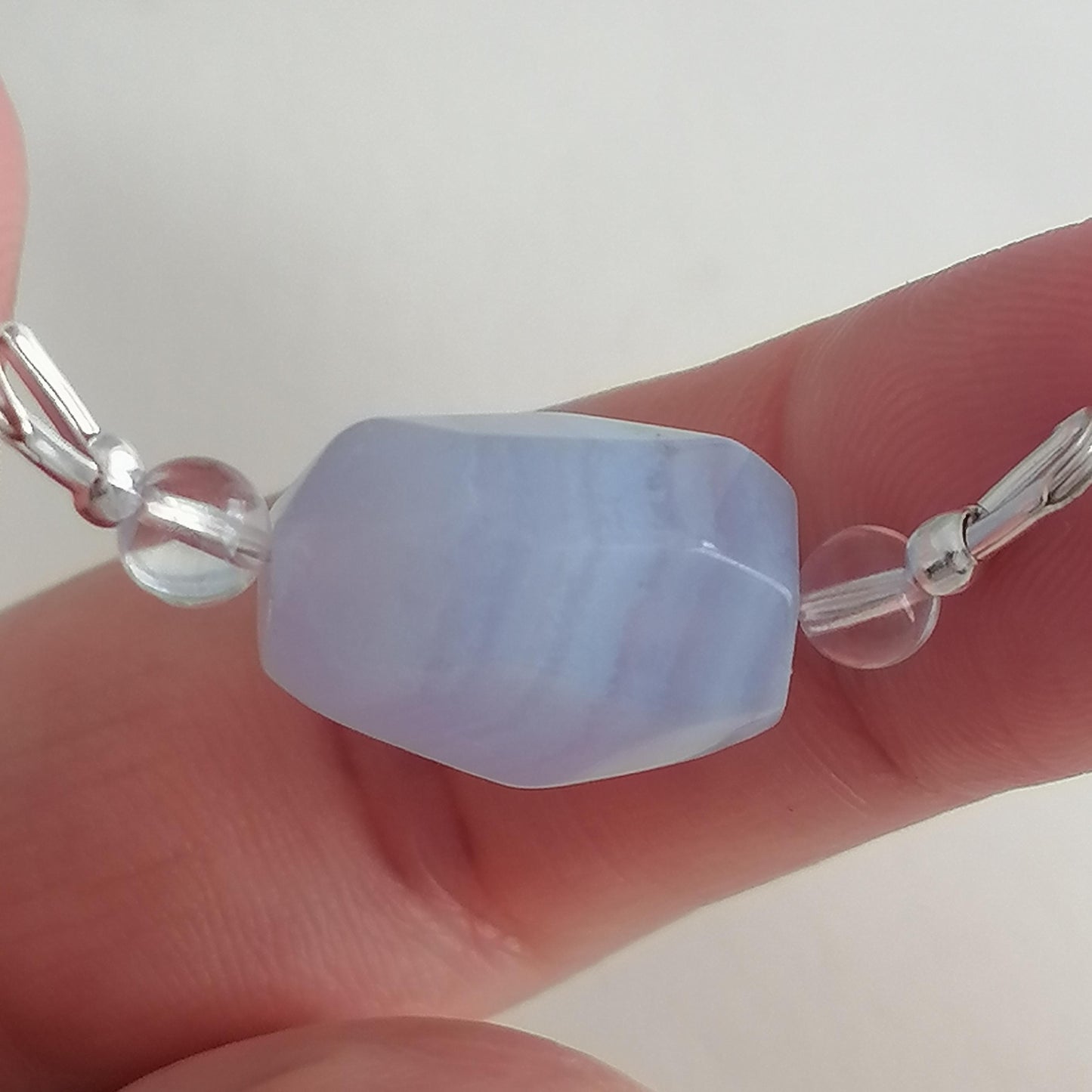 blue lace agate natural stone pendant detail3