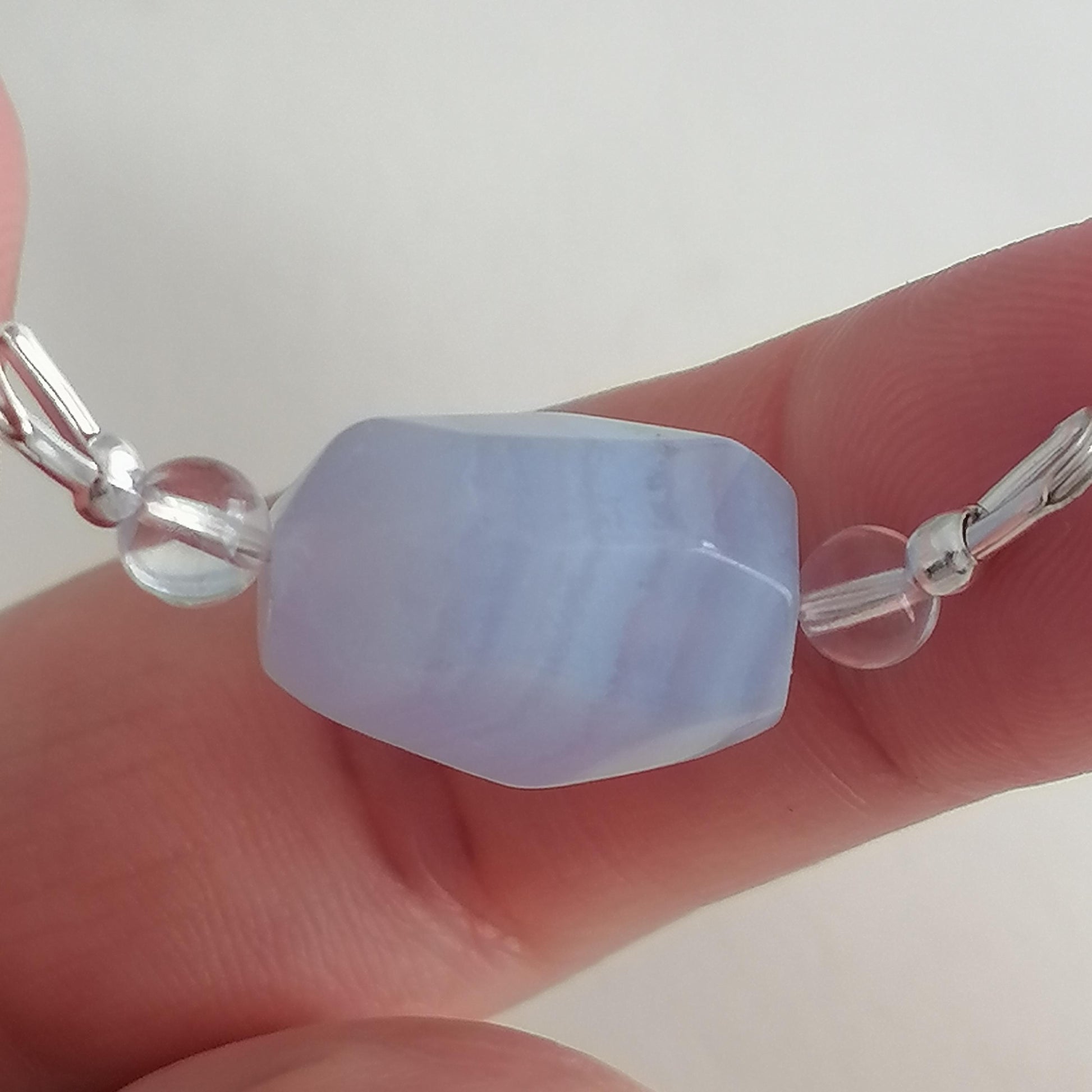 blue lace agate natural stone pendant detail3