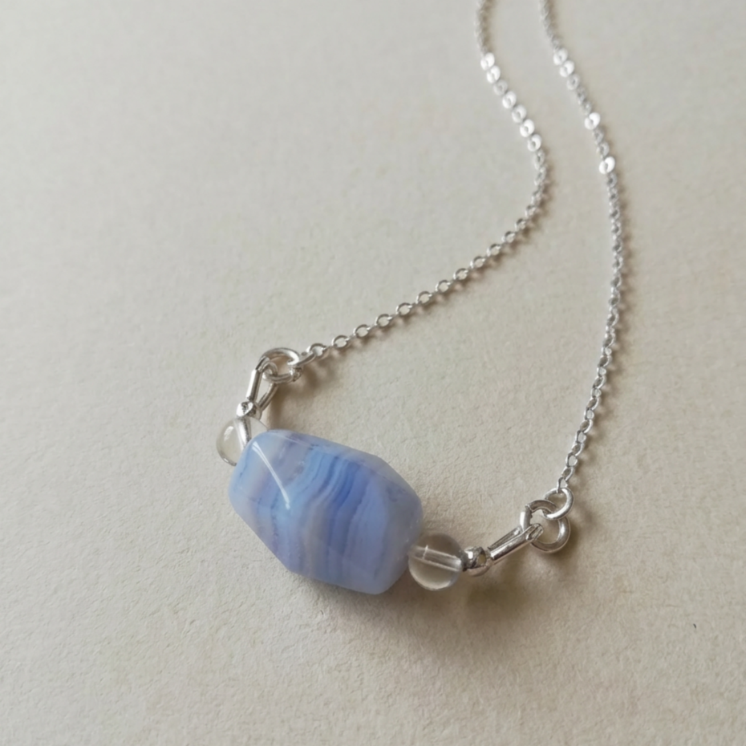 blue lace agate pendant necklace3