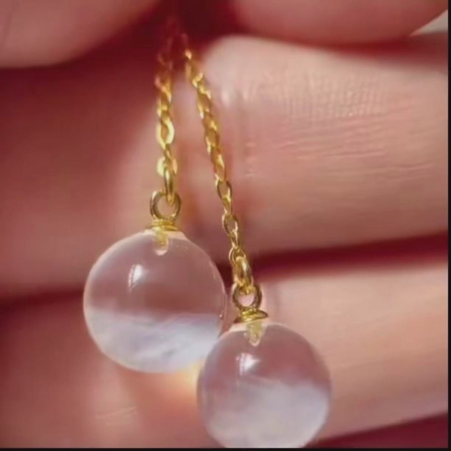 Quiet Detail · Blue Rutilated Quartz Drop Earrings