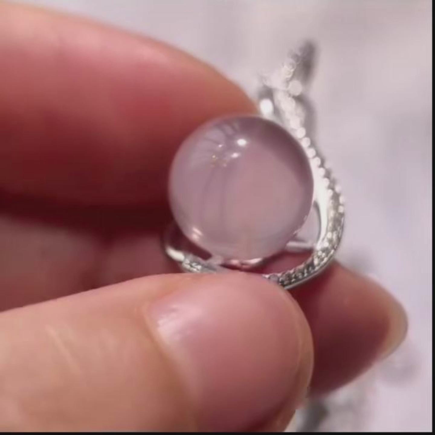 Rose Stillness · Rose Quartz Pendant