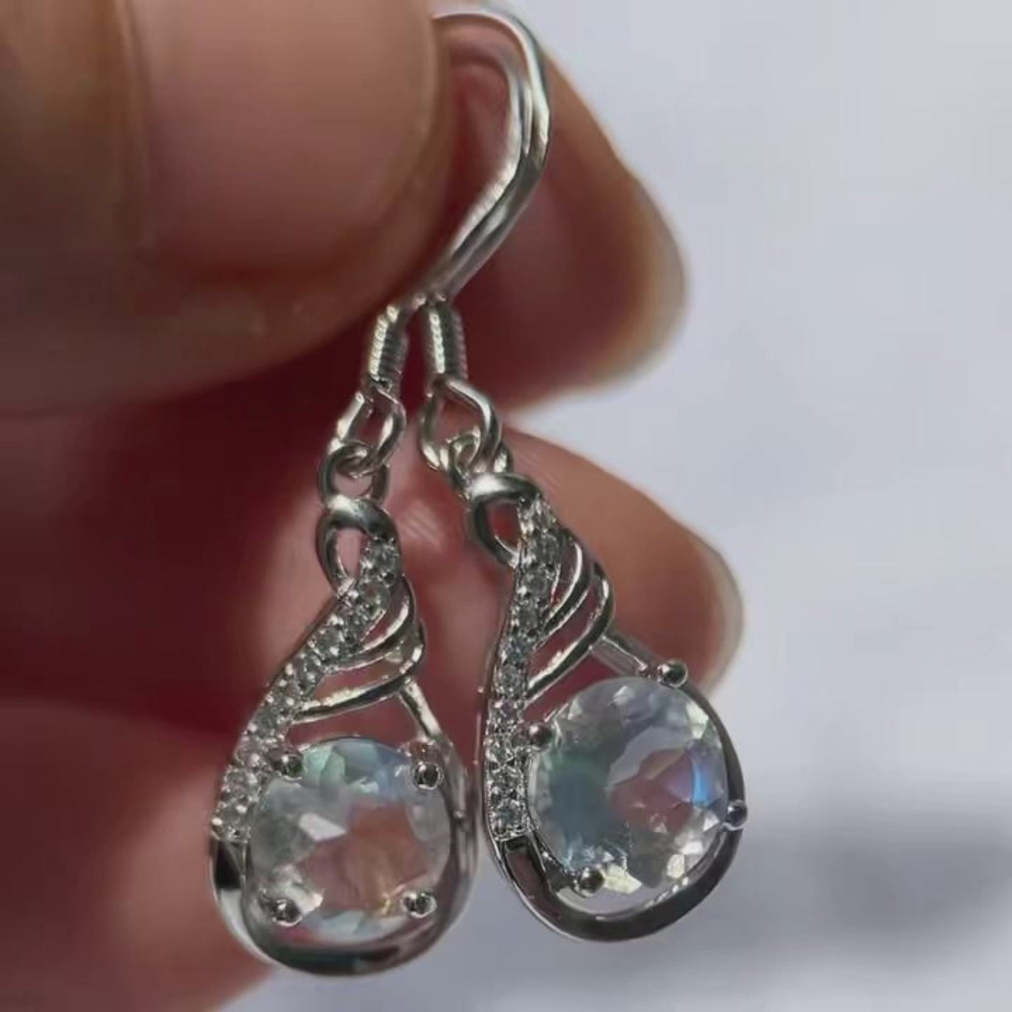 Moon Shadow · Moonstone Earrings